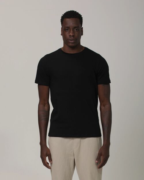 Camiseta Algodão Egípcio Preta - LAB77